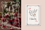 BE MY VALENTINE romantic line art, a Decorative Illustration by long summer (Thumbnail 8 of 14)