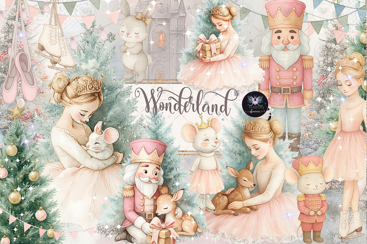 Winter Wonderland Nutcracker Clipart, an Illustration by BigCakeBee (Photo 1 of 4)