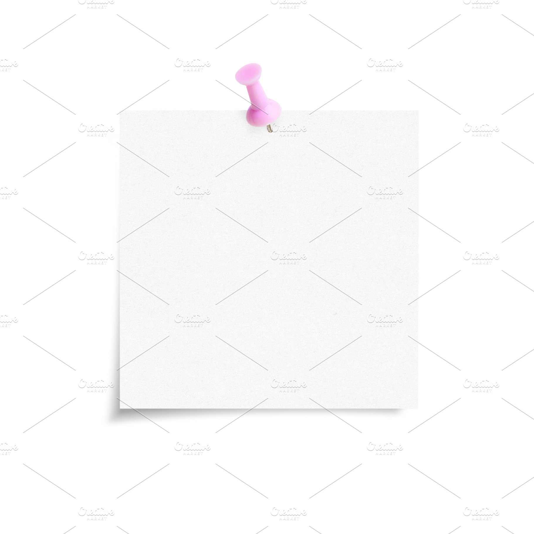 White blank note with pink push pin, a Background Photo by BOOCYS