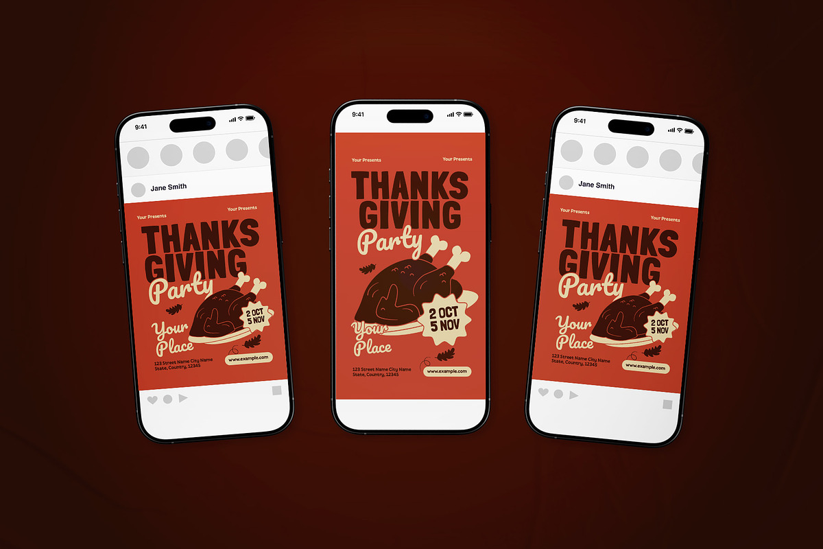 Thanksgiving Party Flyer, a Flyer Template by The Good Store (Photo 2 of 2)