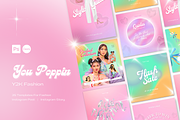 Y2K You Poppin Instagram | CANVA PS, a Social Media Template by Hydric Design (Thumbnail 1 of 6)