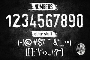 Grunge Tire Font