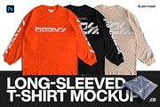 Premium Long-Sleeved Mockup, a Shirt Mockup by Studio Innate (Thumbnail 1 of 7)
