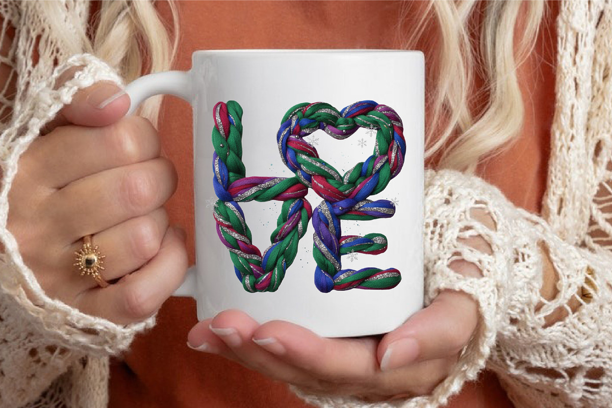 Glitter Crochet Yarn Valentine Png, an Illustration by designcity5 (Photo 2 of 8)