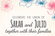 Floral Wedding Invitation Template, an Invitation Template by tbarkley (Thumbnail 2 of 2)