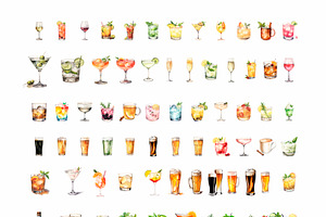 MEGA BUNDLE Cocktail Illustrations