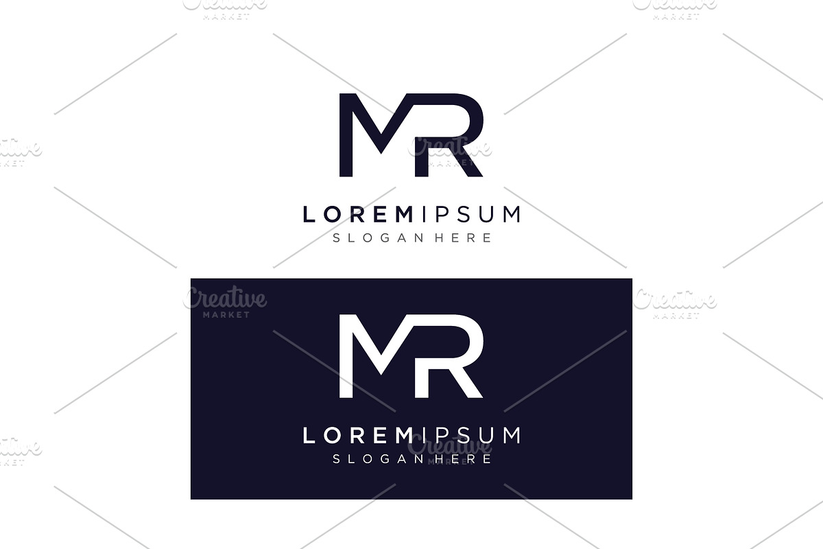 Geometry MR letter initials logo des, a Branding & Logo Template by LOGOCREATIVE