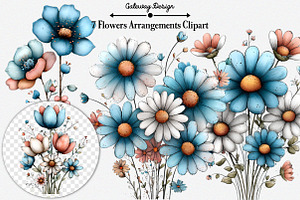 Flowers Arrangements Clipart Bundle, an Illustration by GatewayDesign