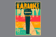 Karaoke Party vector poster set., an Object Illustration by PoPaShop (Thumbnail 9 of 9)