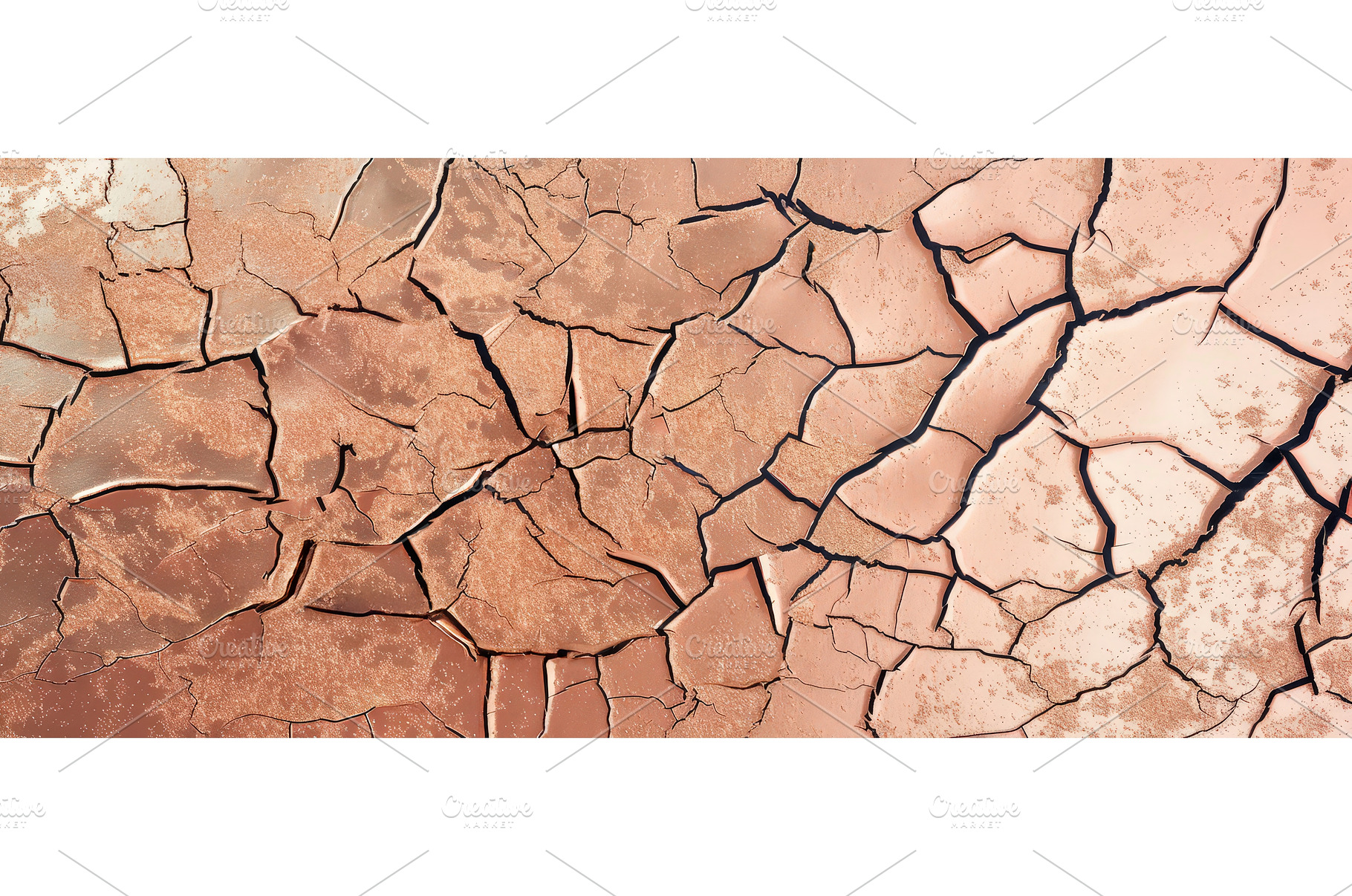 Cracked Rose Gold Metallic Texture, an Abstract Photo by piter.goskov