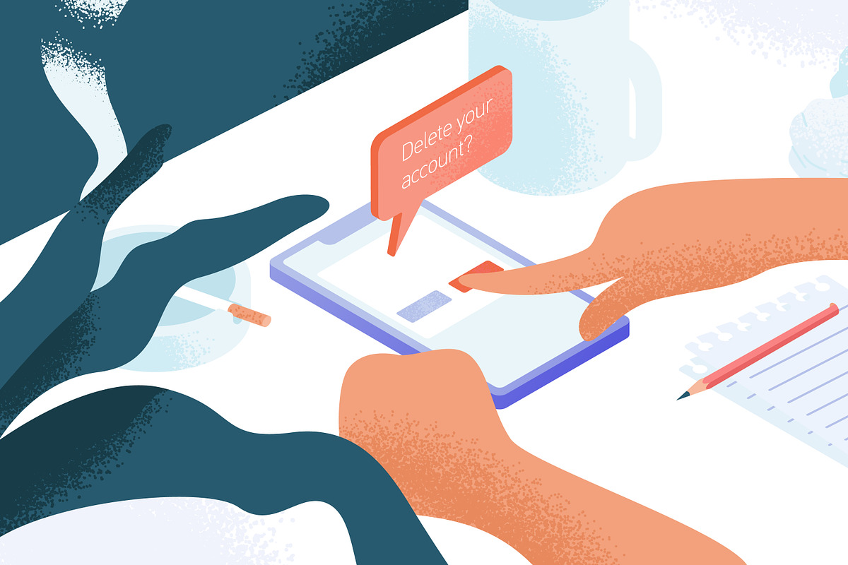Delete account, a Technology Illustration by Good Studio (Photo 2 of 3)