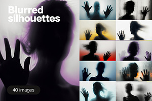 40 Blurred silhouettes, a Person Photo by Handmadefont