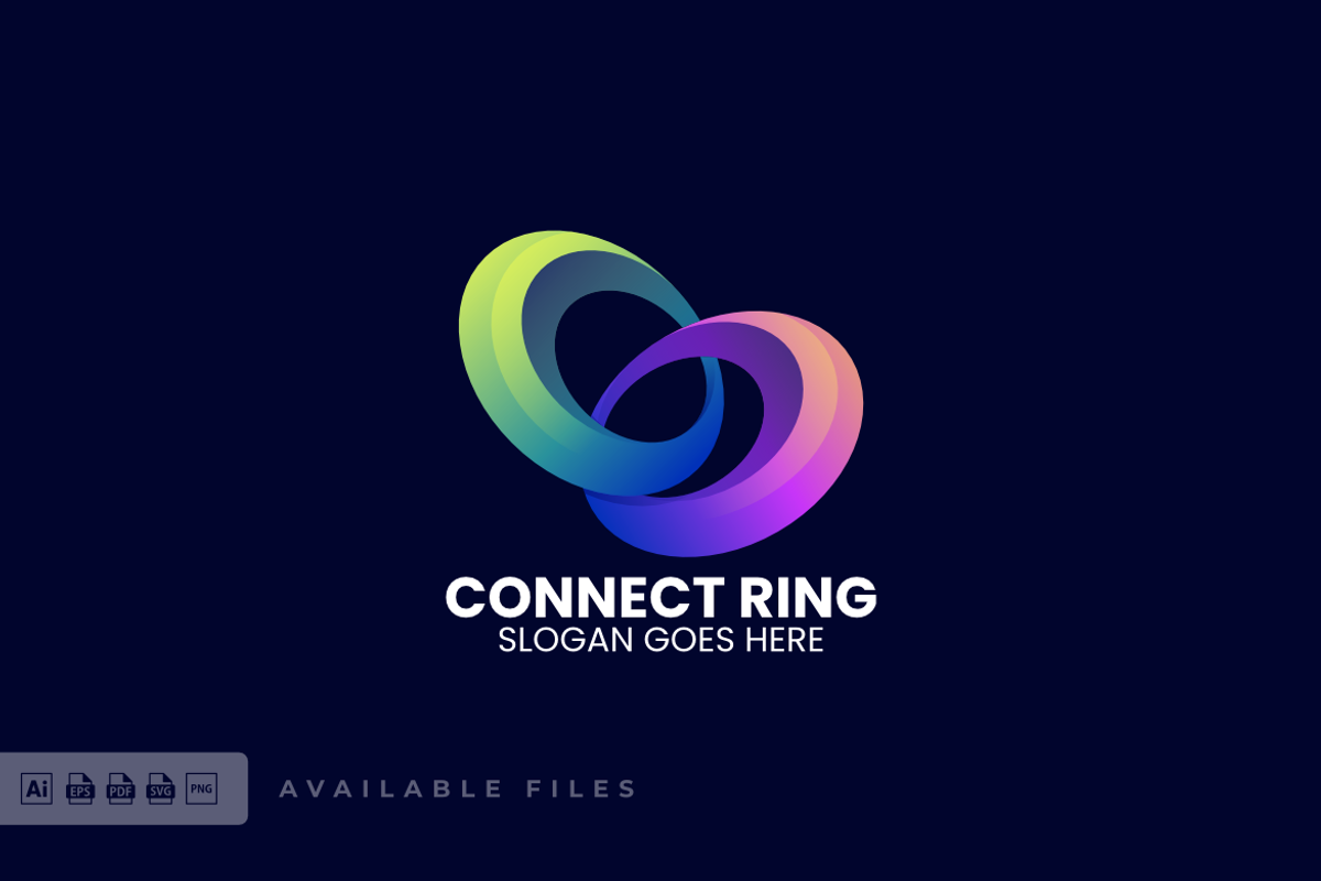 Connect Ring Gradient Colorful Logo, a Branding & Logo Template by ivan_artnivora