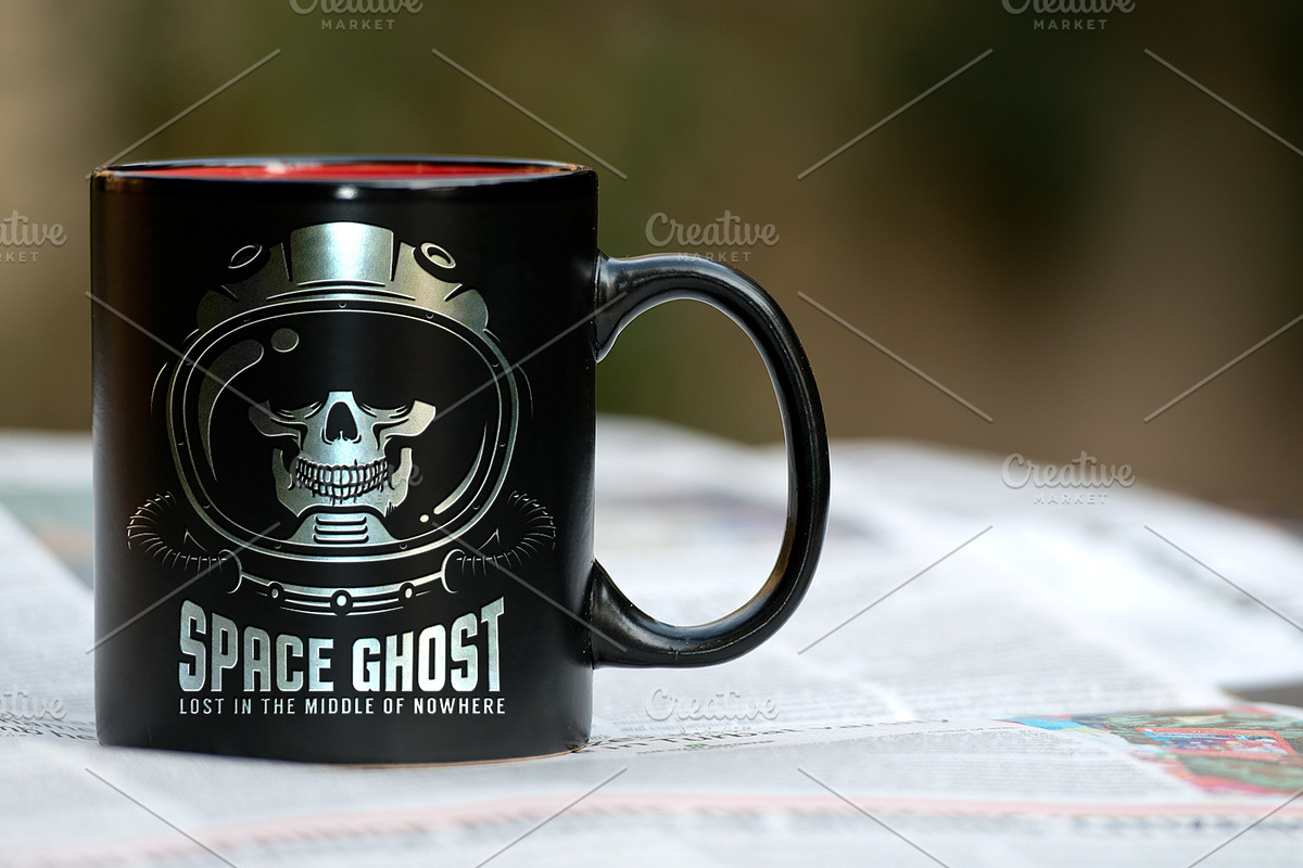 Space Ghost Astronaut Skull, a Branding & Logo Template by Agor2012 shop (Photo 6 of 7)