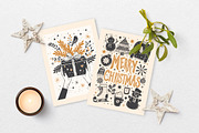 Vintage Linocut Christmas Kit, a Seasonal Illustration by DariSmartArt (Thumbnail 4 of 18)