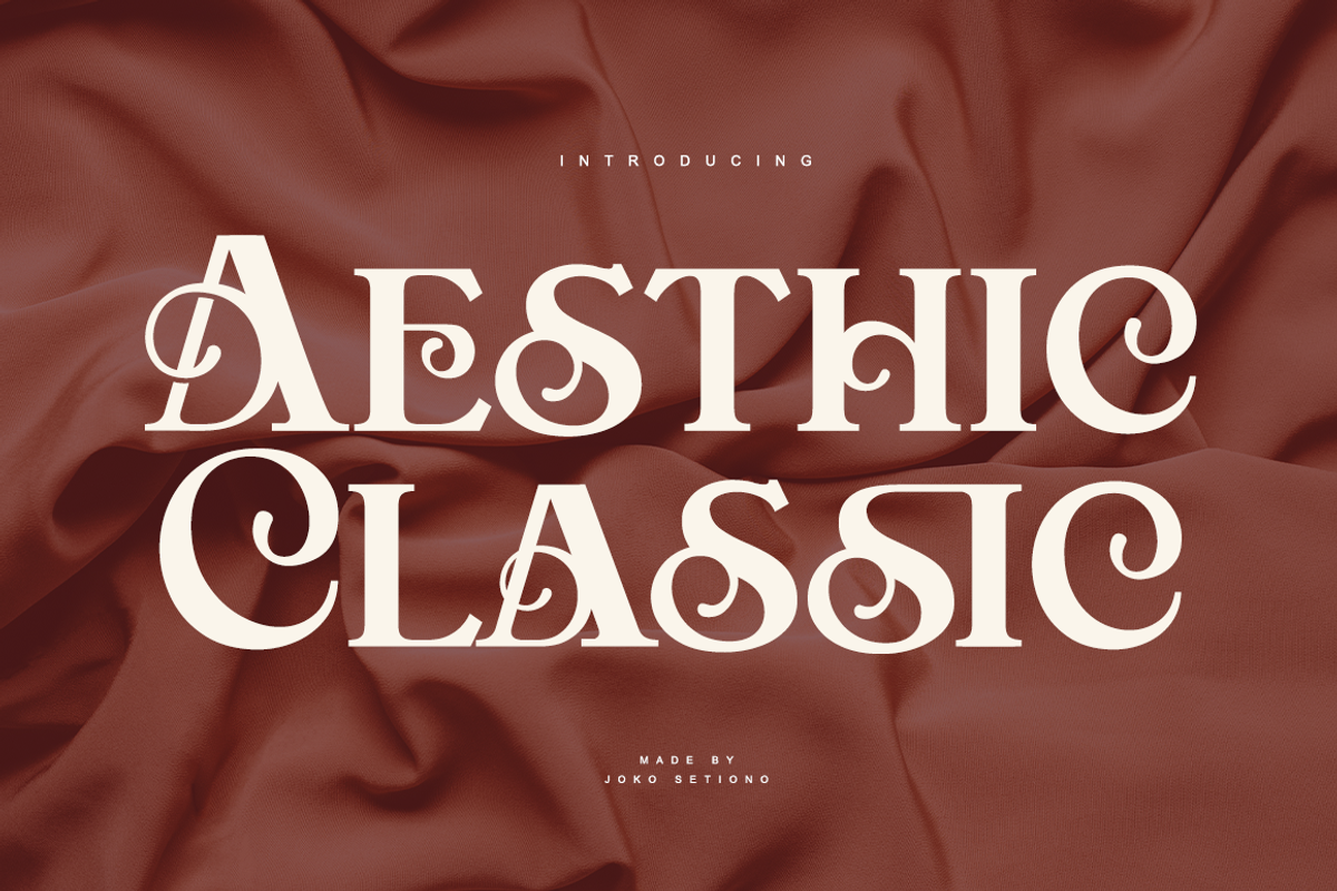 Aesthic Classic, a Serif Font by Joko Setiono (Photo 1 of 10)