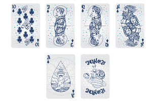 Playing Cards. Space.