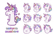 Cute Unicorn Numbers, an Animal Illustration by Apolinarias Art (Thumbnail 1 of 3)