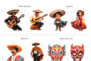 Cinco De Mayo Clipart, Sombrero PNG, a Seasonal Illustration by BrushstrokeArtGB (Thumbnail 6 of 9)