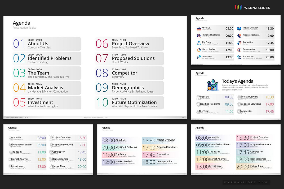 Agenda Meeting PowerPoint Templates, a Presentation Template by Warna Works (Photo 7 of 12)