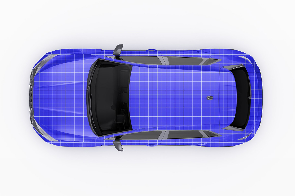 Performance Sportback Hatchback Set, an Advertising Mockup by Halal Graphic Studio (Photo 10 of 12)