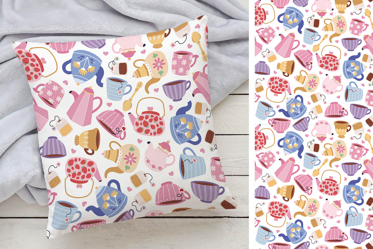 Tea Party Seamless Pattern Bundle, a Pattern Graphic by Alanna Messina Design Co (Photo 8 of 8)