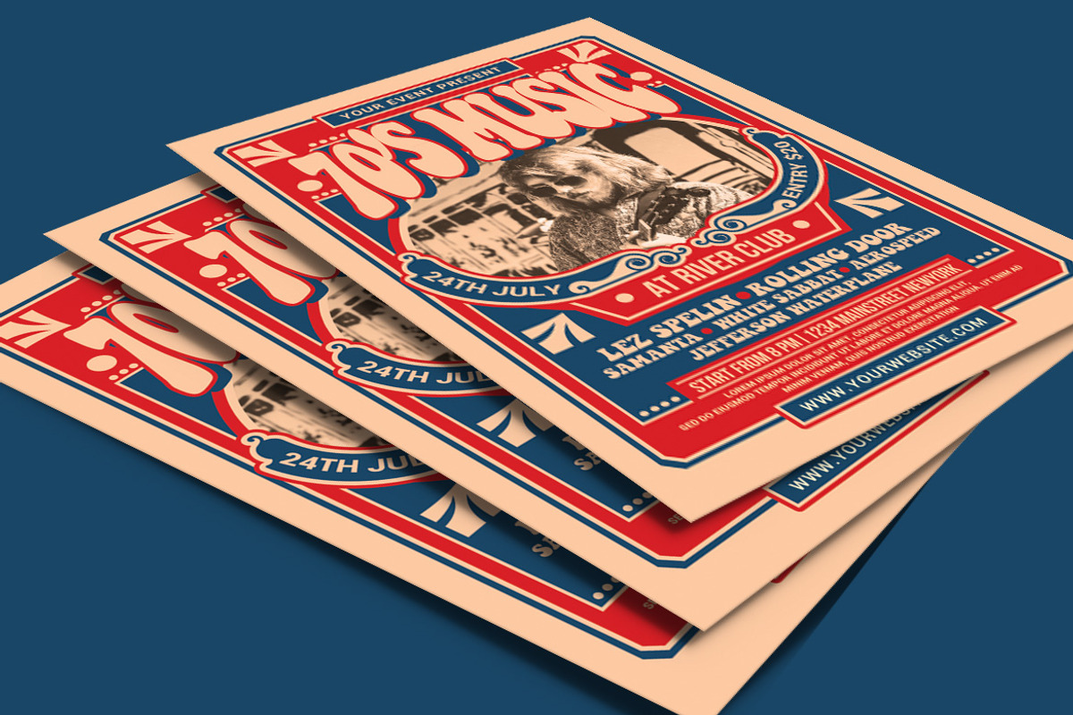 70's Music Event, a Flyer Template by Muhamad Iqbal hidayat (Photo 4 of 4)