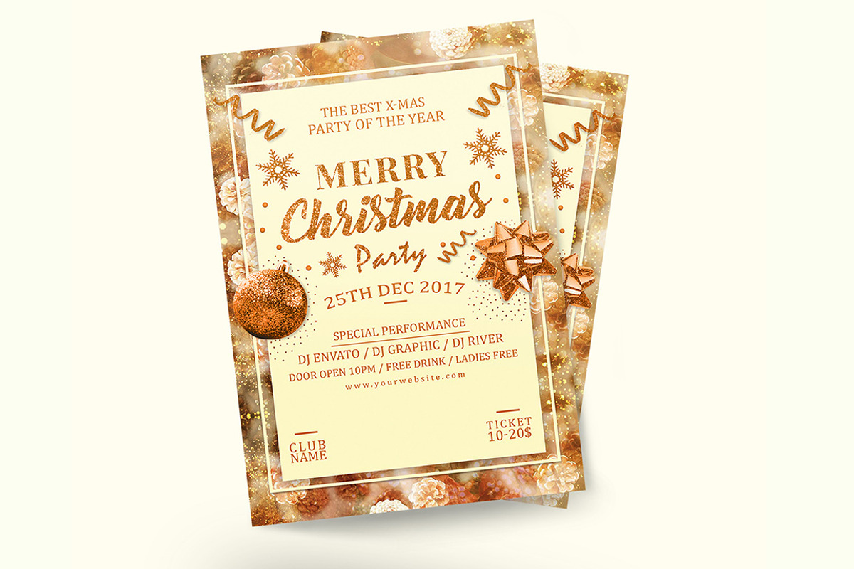 Merry Christmas Flyer, a Flyer Template by Creative  designer (Photo 3 of 6)