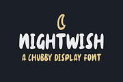 Nightwish - Chubby Display Font, a Font by Rillatype (Thumbnail 1 of 9)