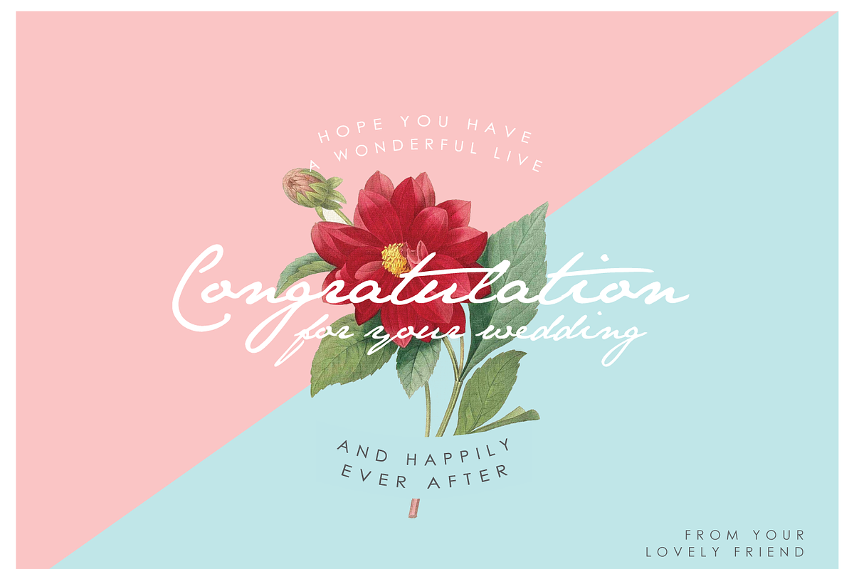 Modern greeting card for wedding, a Card Template by Laffmate (Photo 2 of 2)