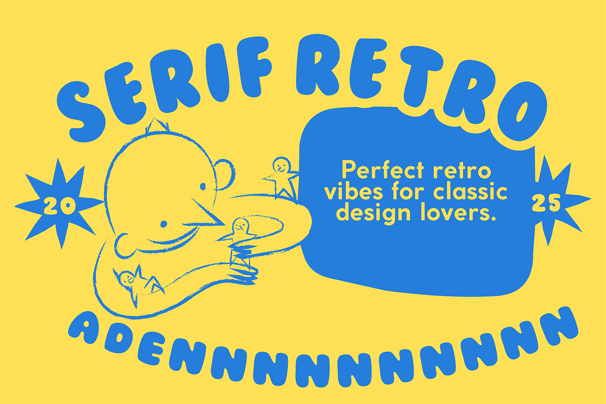 Serif Retro Aden Timeless Vintage, a Sans Serif Font by adenpinkstore (Photo 5 of 7)