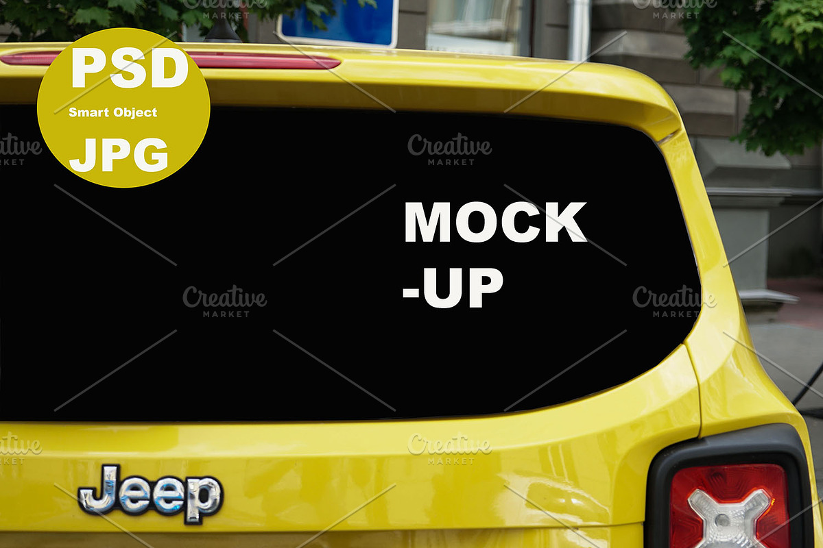 Car Window Mockups for Car Stickers, a Mockup by VetalStock (Photo 7 of 11)