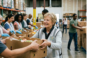 Volunteers Aid Community, a Person Photo by CREATIVEDEF
