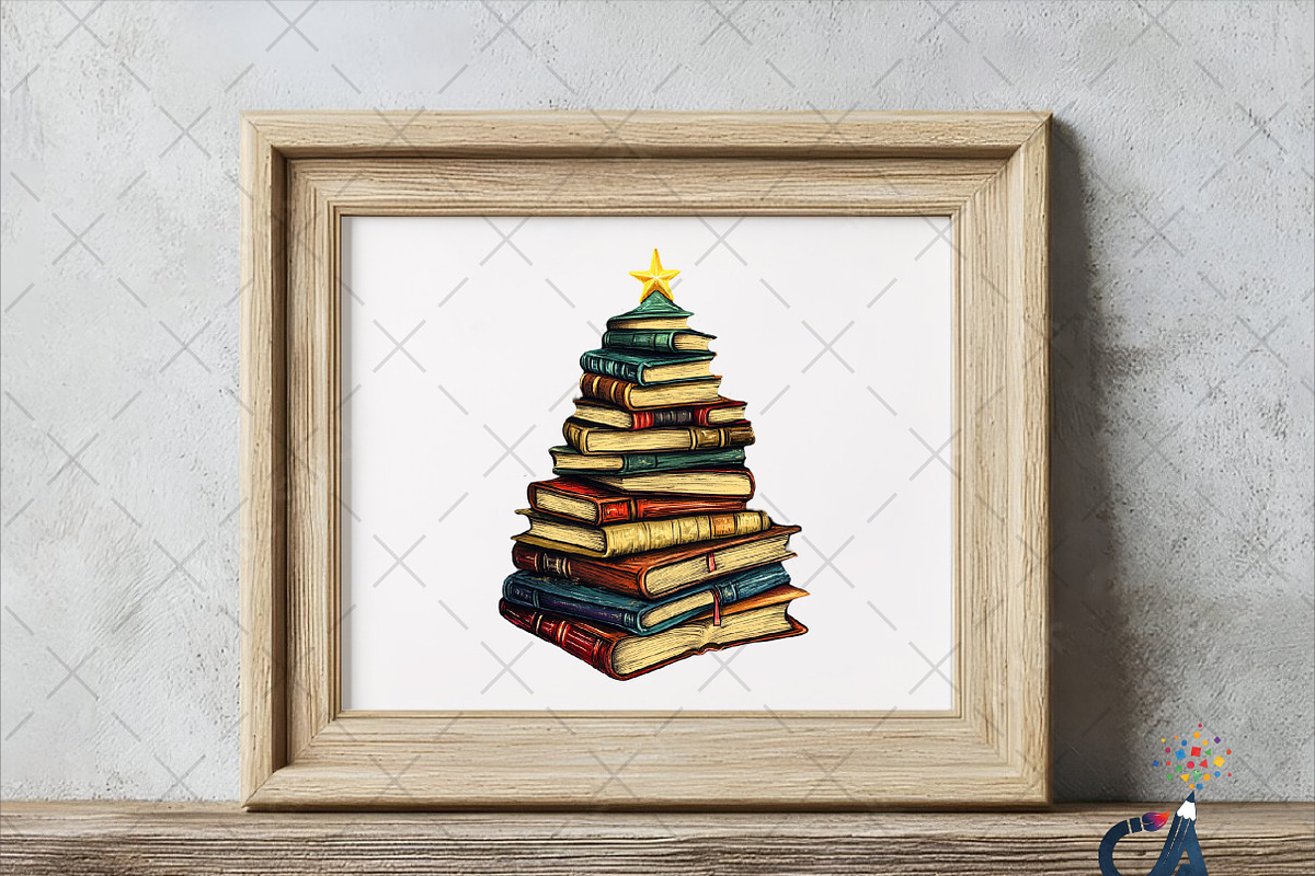 Books Christmas Tree Teacher PNG, an Illustration by Creative Art (Photo 4 of 6)