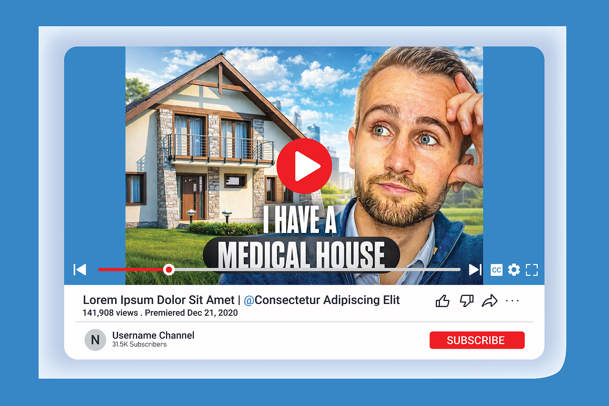 Real estate youtube thumbnail design, a Social Media Template by Workhu (Photo 2 of 2)