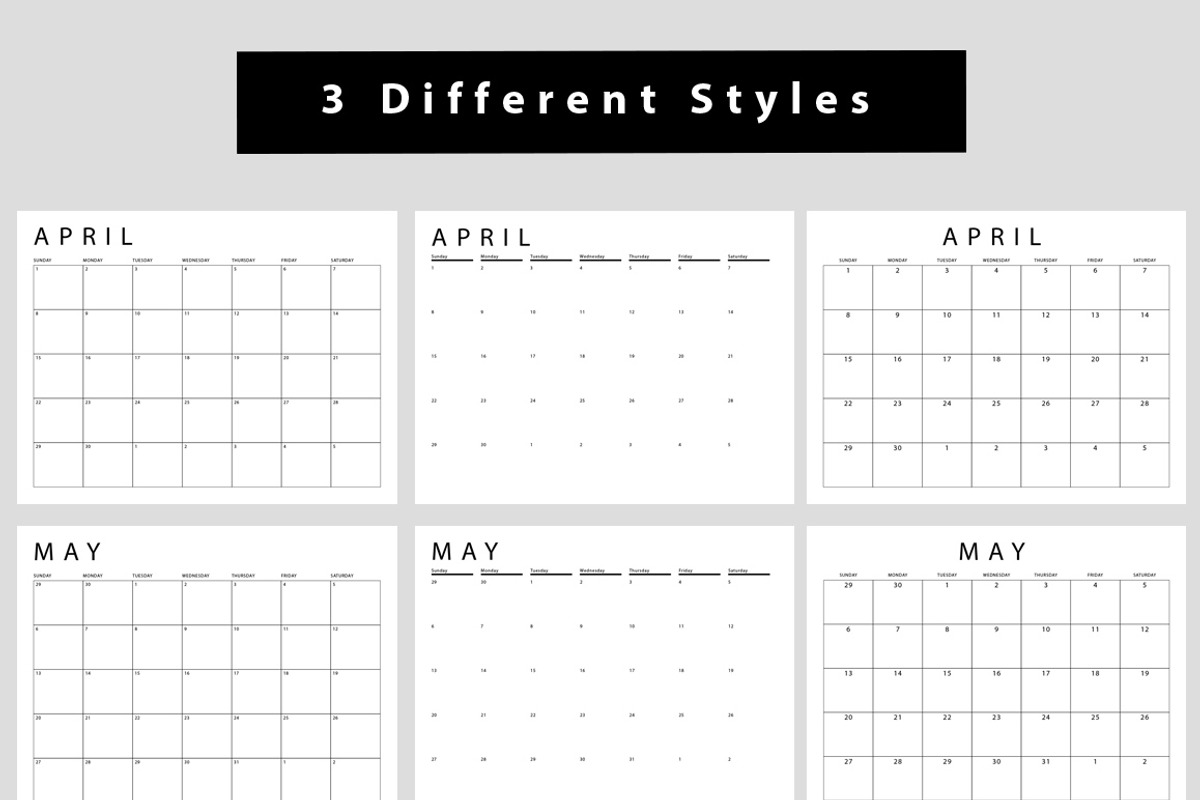 2024 Calendar Templates, a Templates & Theme by MarkieAnn Creative (Photo 3 of 4)
