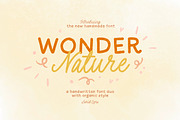 Wonder Nature - Monoline Font Duo, a Script Font by Sarid Ezra (Thumbnail 1 of 9)