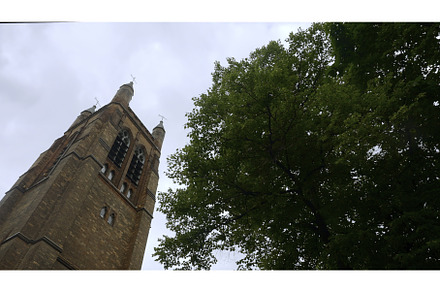 Bottom view of stone tower of old, a Holiday Photo by Media Whale Stock