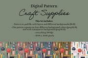 Craft Supplies Pattern, a Pattern Graphic by koberstein (Thumbnail 2 of 6)