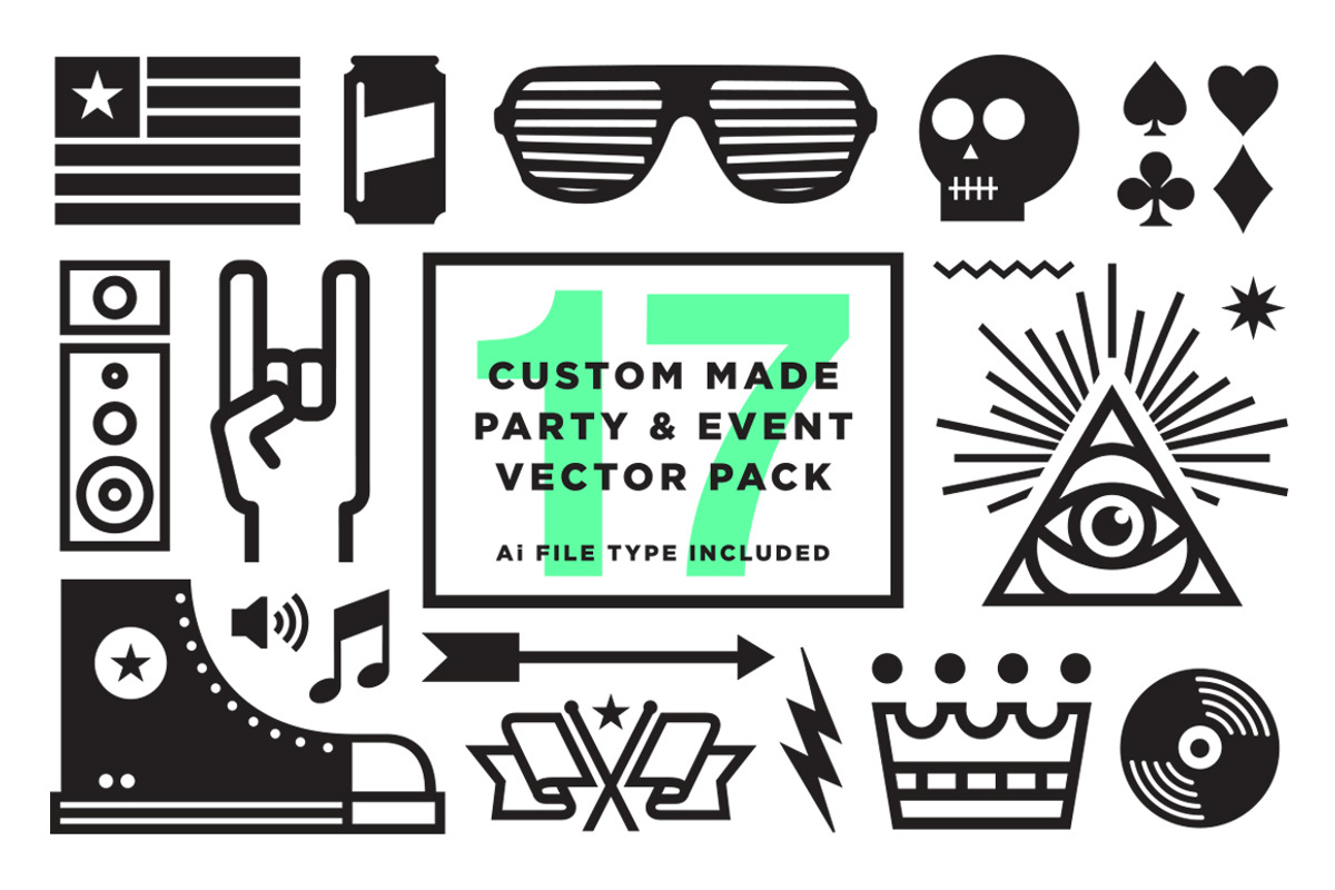 Vector Party & Event graphics, a Graphic by Steve Wolf Designs (Photo 1 of 4)