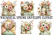 Whimsical Spring Envelope Clipart, an Illustration by OK Design (Thumbnail 2 of 6)