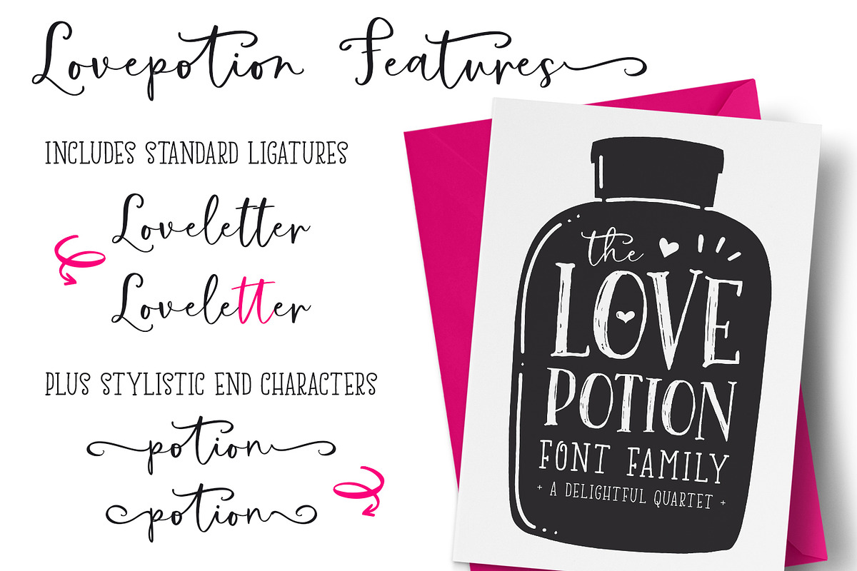The Lovepotion Font Collection, a Handwritten Font by Callie Rian & Co. (Photo 12 of 17)