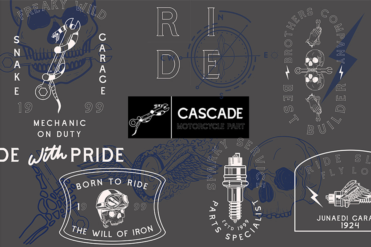 Cascade Motorcycle font, a Serif Font by Angin Studio (Photo 3 of 12)