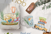 Watercolor Travel Clipart PNG Set, a Seasonal Illustration by Mespilia (Thumbnail 5 of 5)
