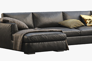 Modena Taper Arm U-Sofa Chaise Sofa