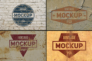 8 Vintage Logo Mockups