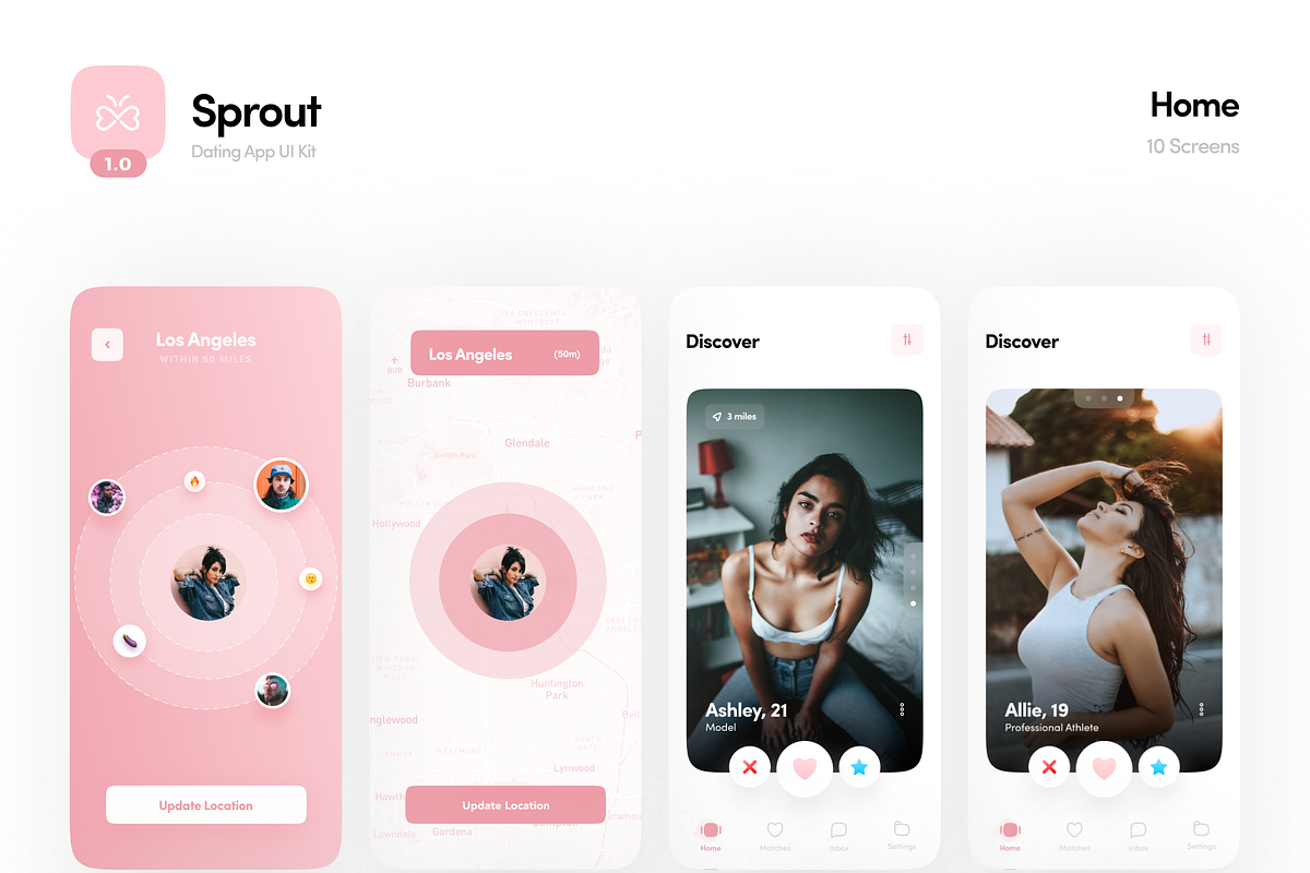 Sprout Dating App UI Kit, an App Template by Defects (Photo 4 of 7)