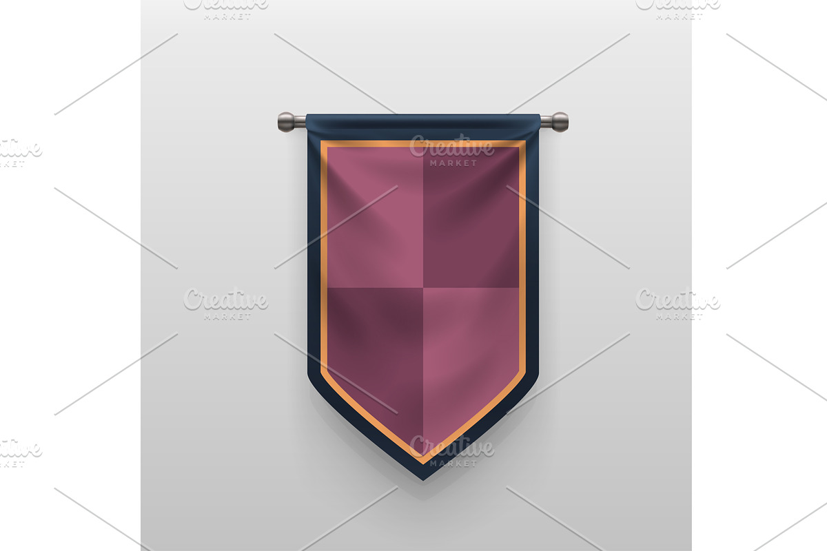a royal multicolor flag in realistic, an Object Illustration by IfH
