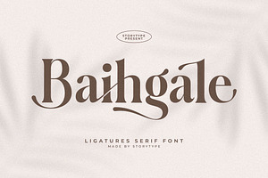 Baihgale Ligature Serif Font