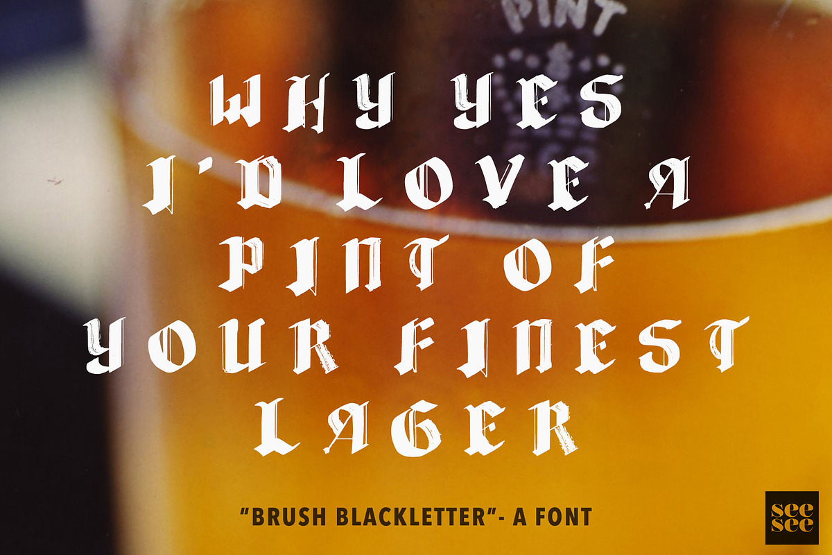 Brush Blackletter - Hand Drawn Font preview 6